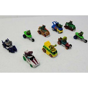 Lot Of 9 Teenage Mutant Ninja Turtles Diecast Cars 1:64 Playmates EUC 2014